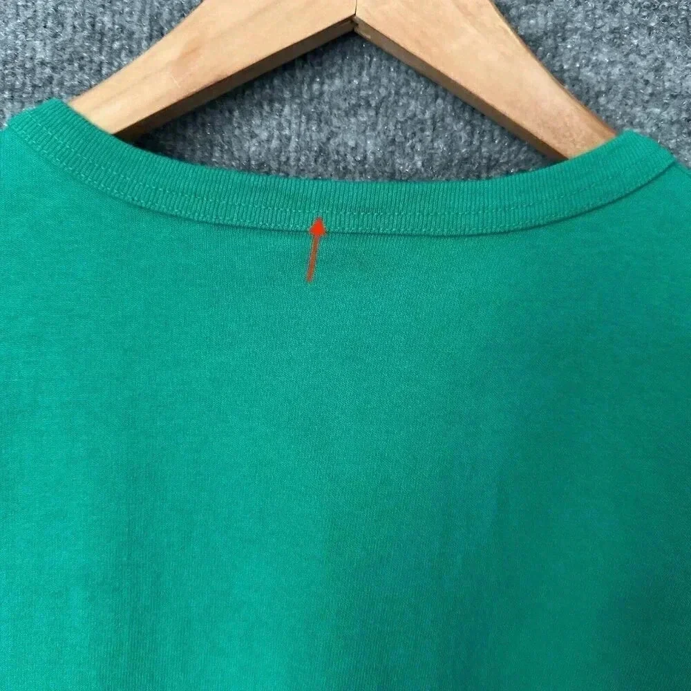Champion Shirt Mens M/L Green Faded Embroidered Logo Casual Basic Summer Tee‎ - Picture 5 of 11